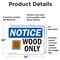 Signmission Wood Only Sign With Symbol, 14 in W x Rectangle, Vinyl Decal OS-2PACK-NS-D-1014-L-19067 - alternate 2